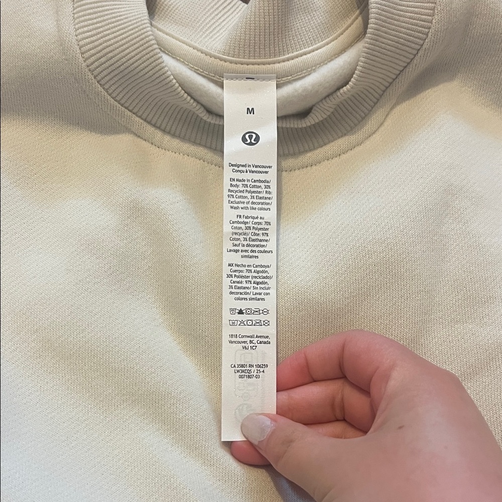 NWT Lululemon athletica Women’s Steady State Oversized Crew Size Medium - Picture 4 of 6